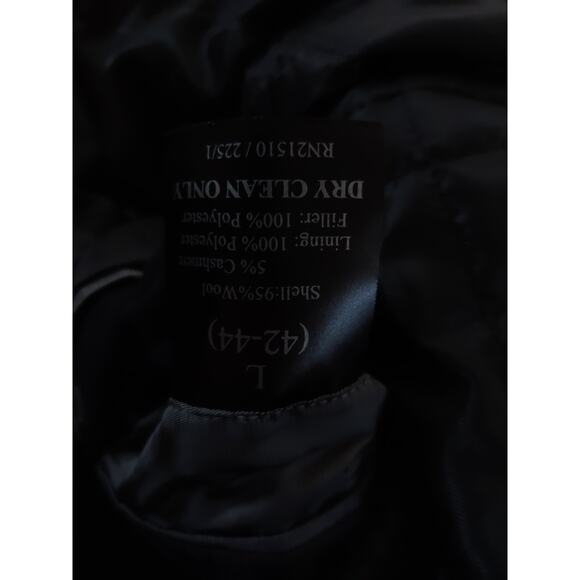 Kenneth Cole Reaction Black Wool & Cashmere Full Zip & Button Coat Size L - Picture 6 of 8